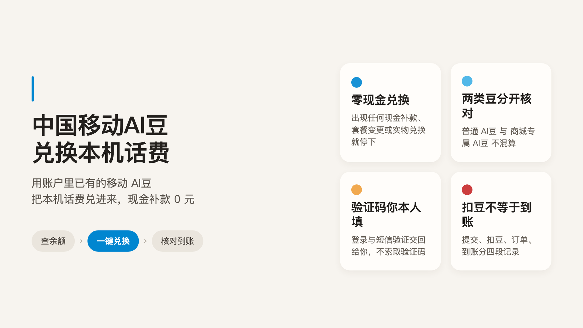 中国移动AI豆兑换本机话费 preview
