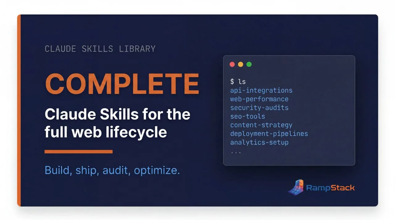 Complete Claude Skills for the full web lifecycle. Build, ship, audit, optimize.