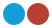 Cyan and Brick Red