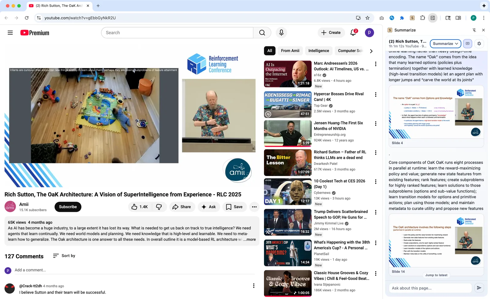 Summarize YouTube slide screenshots