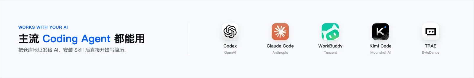 Compatible with mainstream Coding Agents
